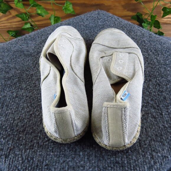 TOMS Women's Espadrille Beige Fabric Sz 7 Medium Gently Used 2025 - Picture 4 of 7